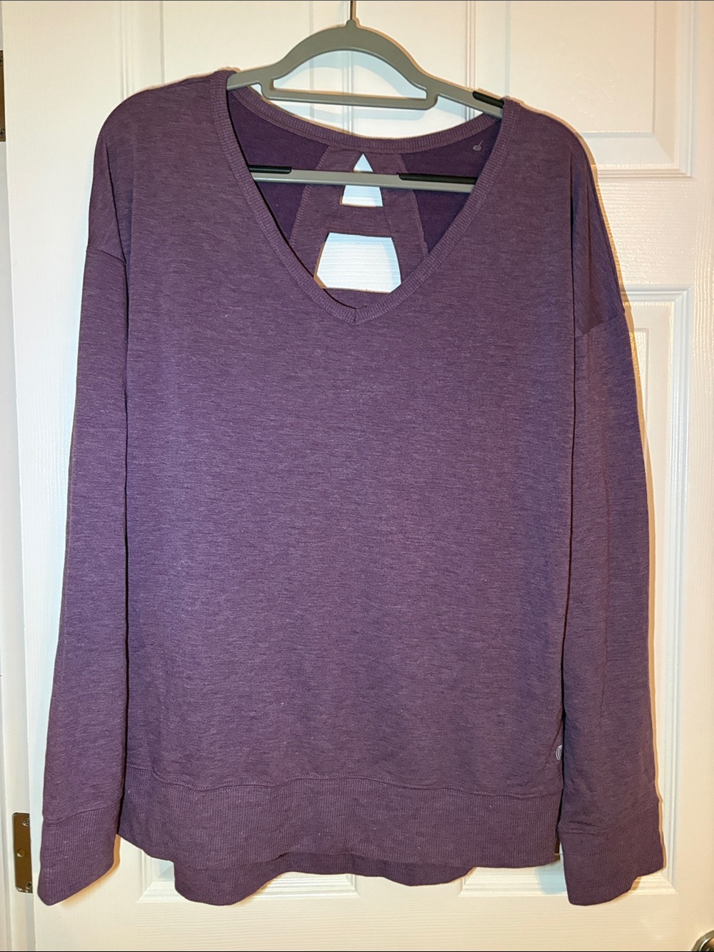 Balance Collection V-Neck Pullover in Heather Purple